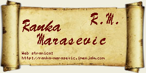 Ranka Marašević vizit kartica